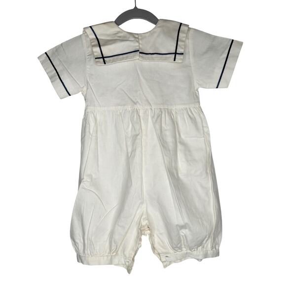 SAYLOR BABY OVERALL 100% COTTON MADE IN FRANCE SIZE 18 MONTHS WHITE - Picture 1 of 5
